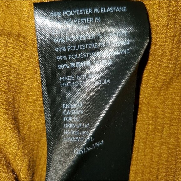 Anthropologie Long Sleeve Oversized V Neck Pullover Gold Bronze Top XL - Picture 10 of 10